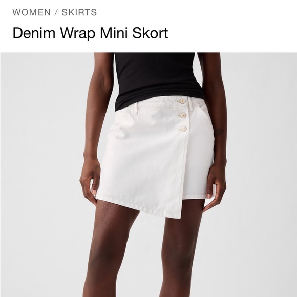 NWT Gap Denim Wrap Mini Skort - Picture 6 of 7